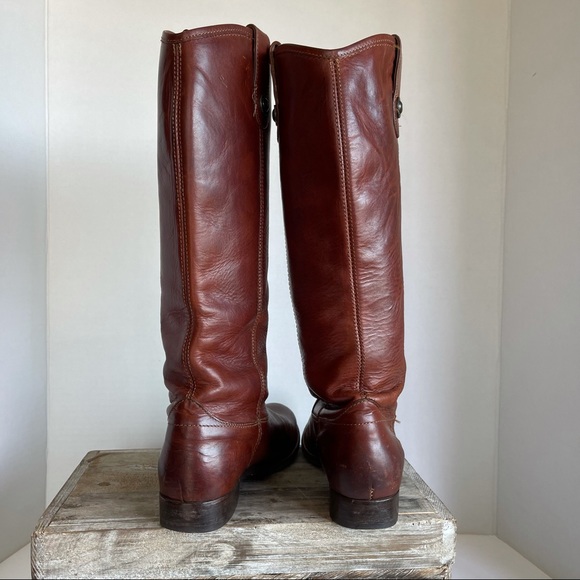 FRYE Cognac Melissa Button Boots/Booties - Picture 9 of 16